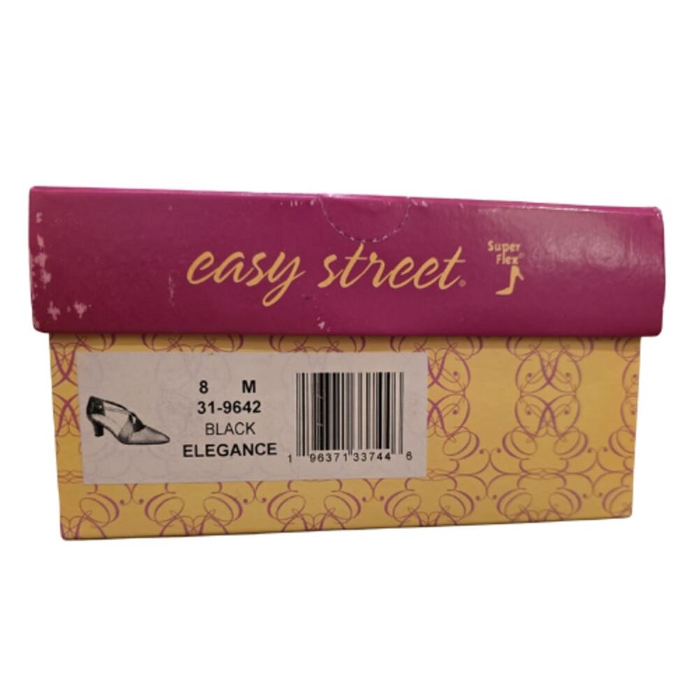 Easy Street Elegance Black Leather Heel New in Box Size 8 - Picture 10 of 10